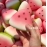 Summer Watermelon Pinch Music Slow Rebound Toy Wet Soft with Fragrance Stress Relieving Hair Leaky toys
