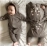 Spring and Autumn Baby Cute jumpsuit for outdoor wear, baby deer hooded crawling suit, newborn Children's coat trend