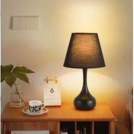 Fabric table lamp, bedroom bedside lamp, Nordic retro bedside lamp, high-end feeling, warm atmosphere Feeling the Small Night Light