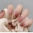 Short wearing nail with simple jumping color, ice transparent red brown nail art, gradient whitening temperament, 24 pieces of fake nails