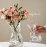 Elegant, minimalist, creative, irregular, homestay vase, transparent glass, living room table, flower arrangement, water nourishing decoration